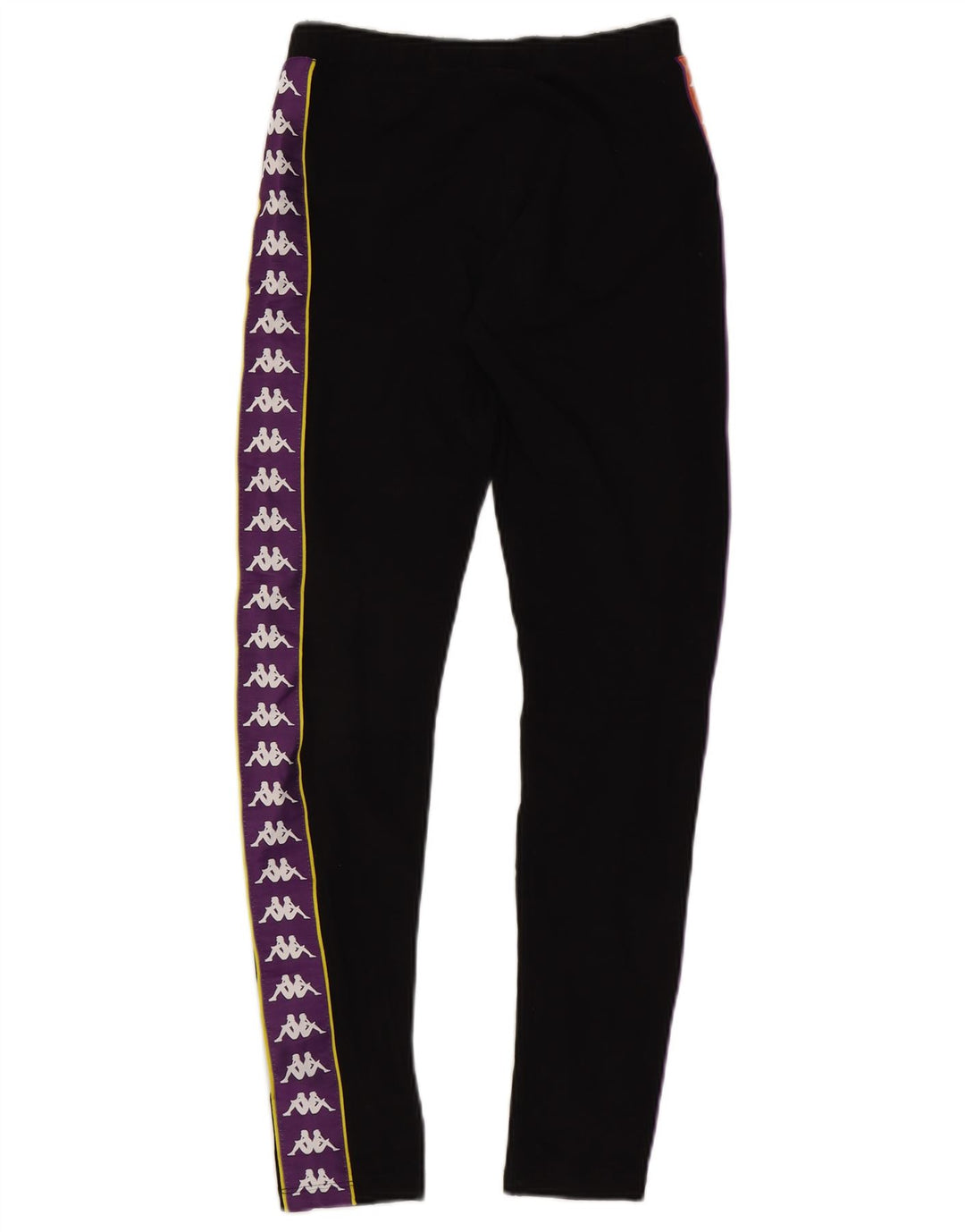 Kappa Womens Graphic Leggings UK 10 Small Schwarz Colourblock