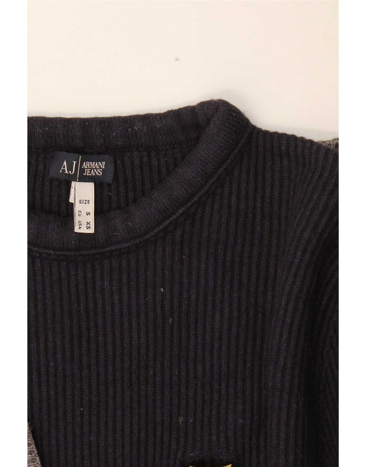Armani Jeans Herren-Pullover mit Rundhalsausschnitt, klein, mehrfarbig, Farbblock