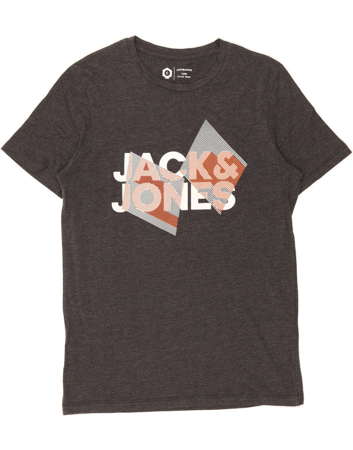 JACK & JONES Mens Graphic T-Shirt Top Medium Grey Cotton Vintage Jack & Jones and Second-Hand Jack & Jones from Messina Hembry 