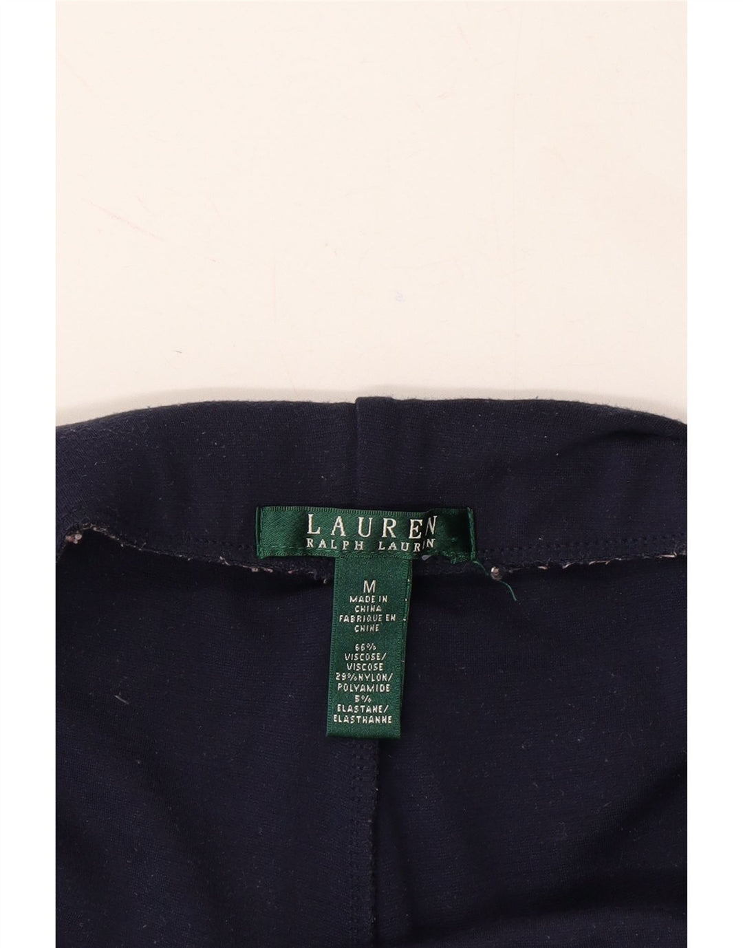 RALPH LAUREN Womens Leggings UK 14 Medium  Navy Blue Viscose Vintage Ralph Lauren and Second-Hand Ralph Lauren from Messina Hembry 
