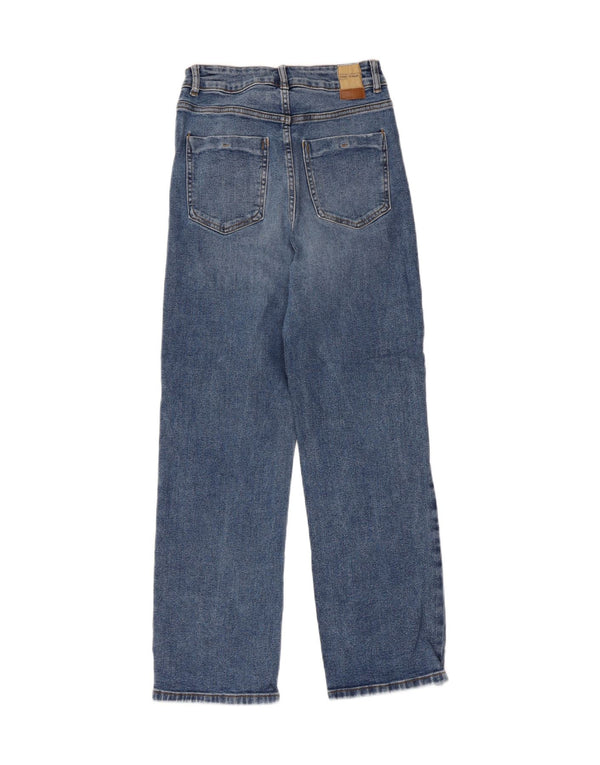 Zara Damen Straight Jeans EU 36 XS W26 L27 Blaue Baumwolle