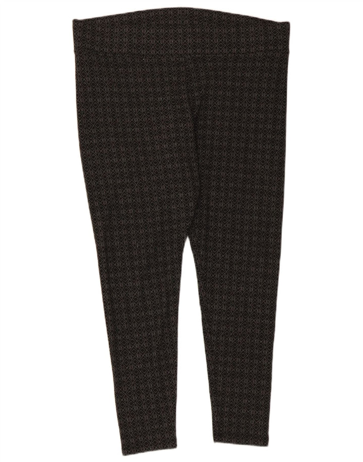 Marks & Spencer Capri-Leggings für Damen, UK 16, Größe L, grau, geometrisch, Polyester