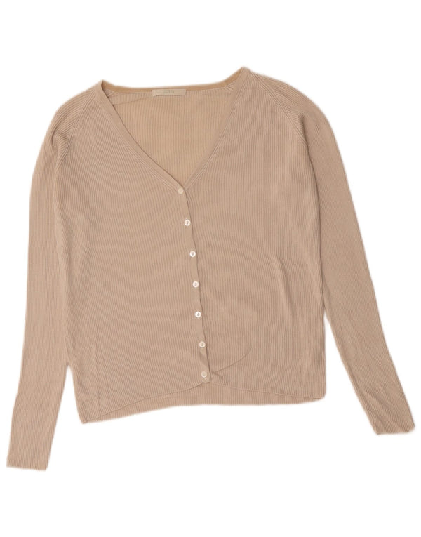 Marks & Spencer Damen-Cardigan-Pullover UK 14 Large Beige Seide