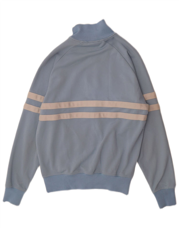 Ellesse Herren-Trainingsanzugoberteil aus mittelblauer, gestreifter Baumwolle