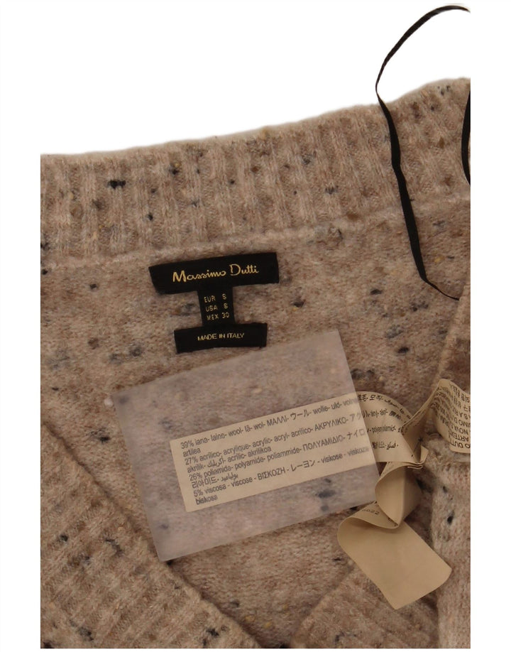 Massimo Dutti Langarm-Pulloverkleid für Damen, Gr. 10, Größe S, Grau meliert