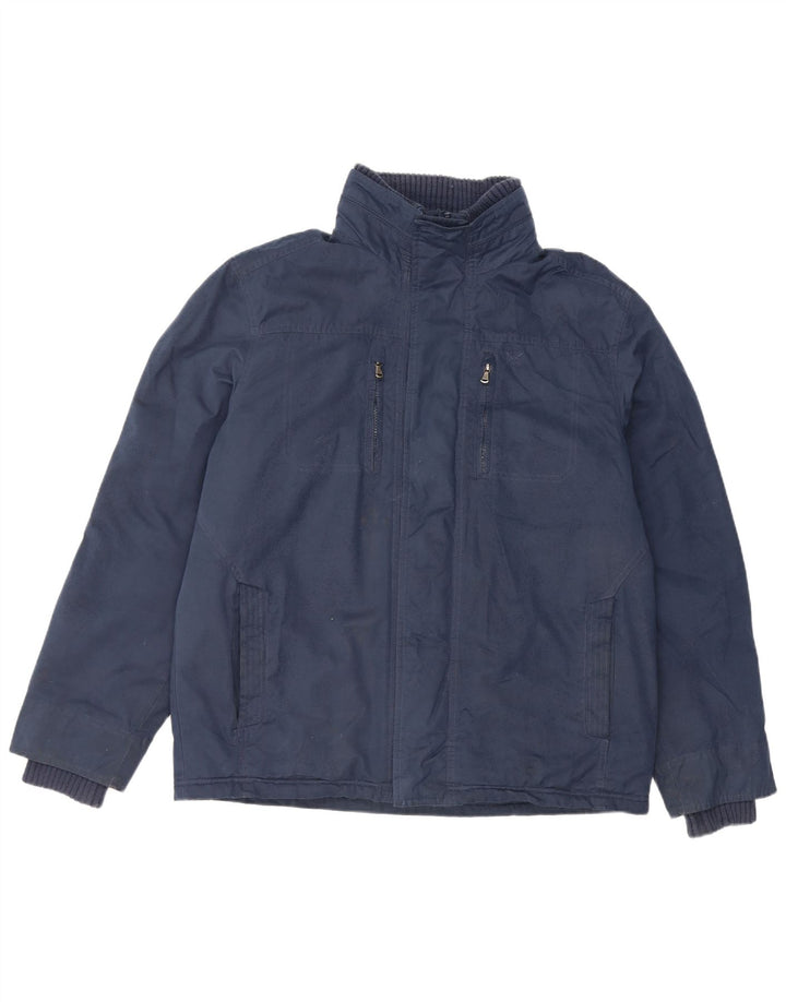 Crew Clothing Herren Wattierte Jacke UK 40 Large Marineblau Baumwolle