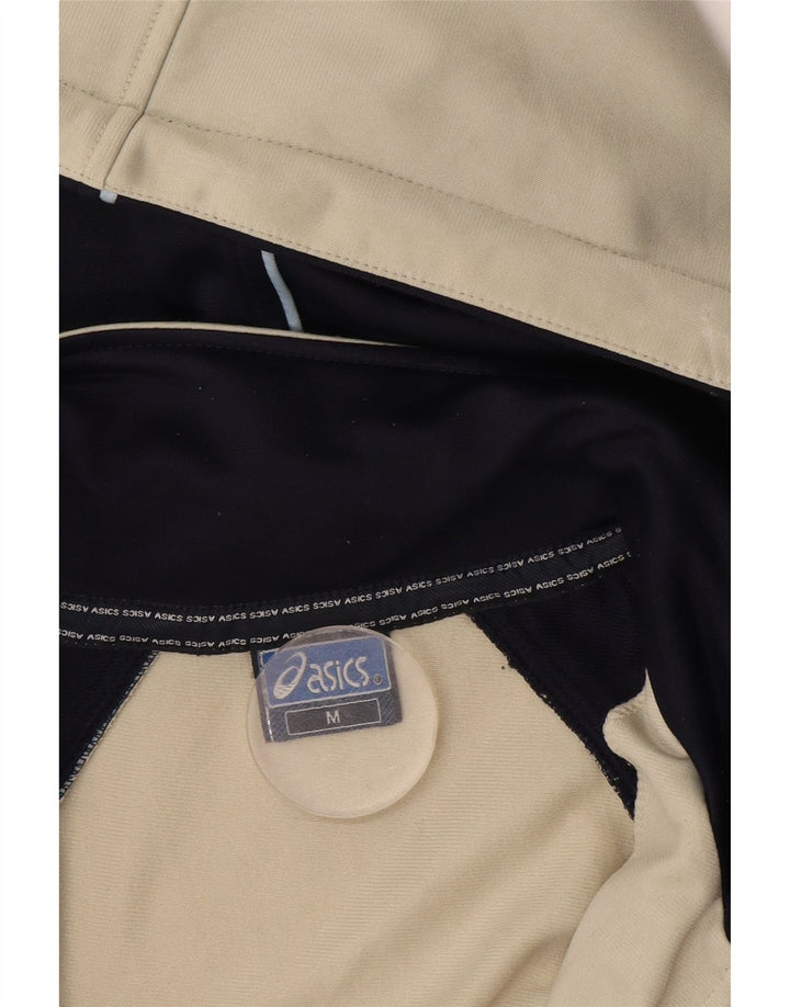 Asics Herren-Kapuzenpullover mit Reißverschluss, Mittelbeige, Farbblock
