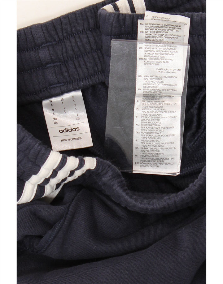 ADIDAS Herren-Trainingshose, Jogginghose, groß, marineblau, Baumwolle