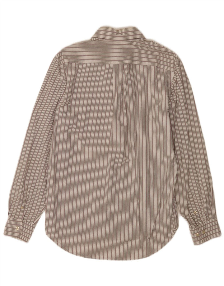 Dockers Herrenhemd Größe 34/36 Kleine weiß gestreifte Baumwolle