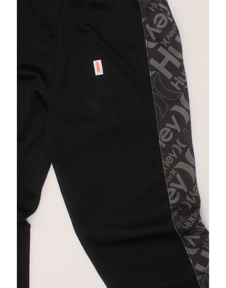 HURLEY Boys Graphic Tracksuit Trousers Joggers 6-7 Years  Black Polyester Vintage Hurley and Second-Hand Hurley from Messina Hembry 