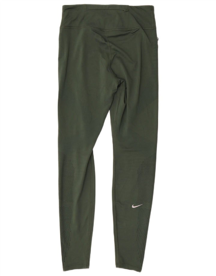 Nike Damen Dri Fit Leggings UK 14 Mittelgrünes Polyester