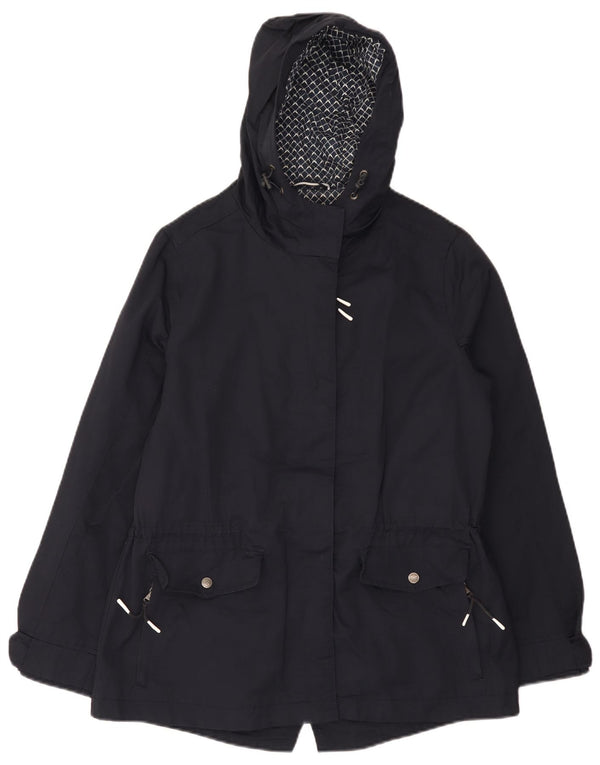 Crew Clothing Übergroßer Damen-Regenmantel mit Kapuze, UK 10, Größe S, Marineblau, Baumwolle