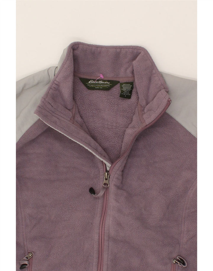 EDDIE BAUER Womens Fleece Jacket UK 10 Small Purple Colourblock Polyester Vintage Eddie Bauer and Second-Hand Eddie Bauer from Messina Hembry 