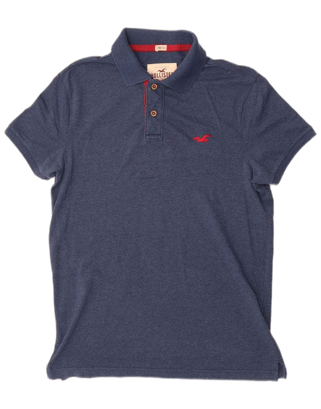 Hollister Herren-Poloshirt, klein, marineblau, Baumwolle