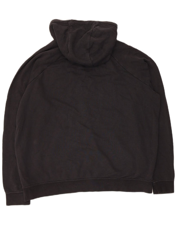 Nike Damen-Pullover mit übergroßem Reißverschluss und Kapuze, UK 18, XL, schwarze Baumwolle