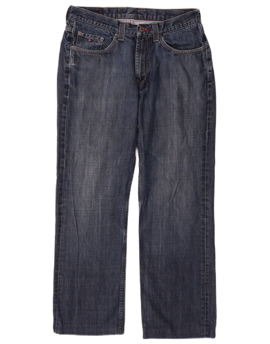 TOMMY HILFIGER Herren Straight Jeans W32 L29 Marineblau Baumwolle
