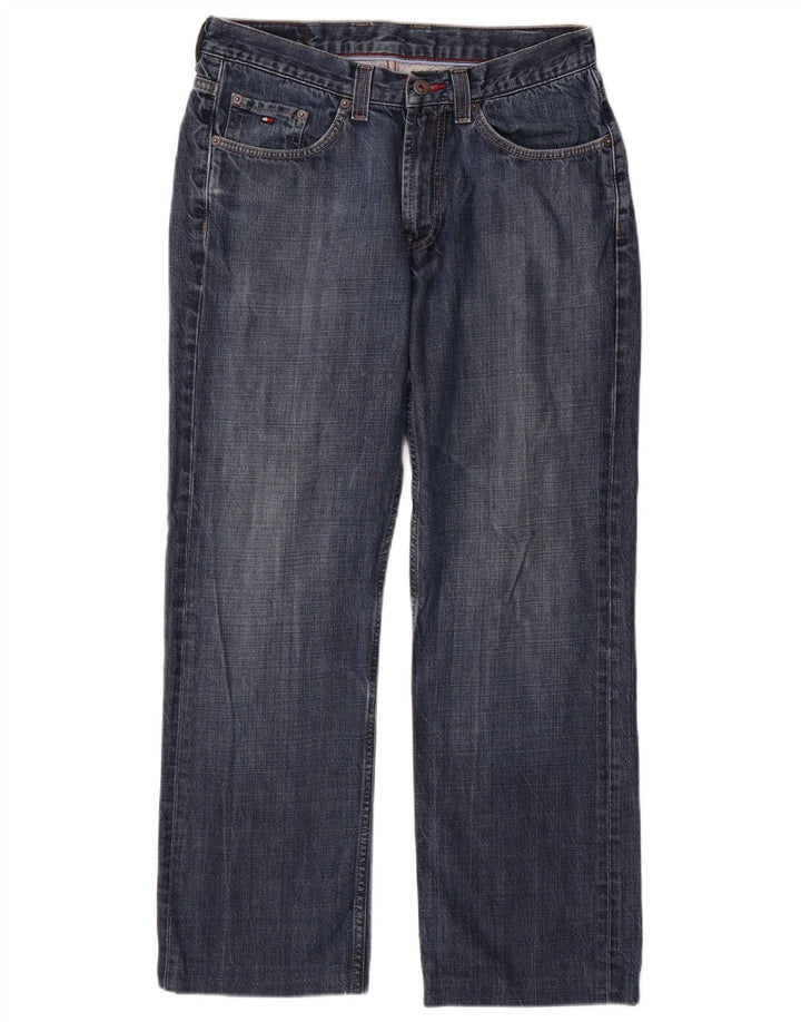 TOMMY HILFIGER Herren Straight Jeans W32 L29 Marineblau Baumwolle