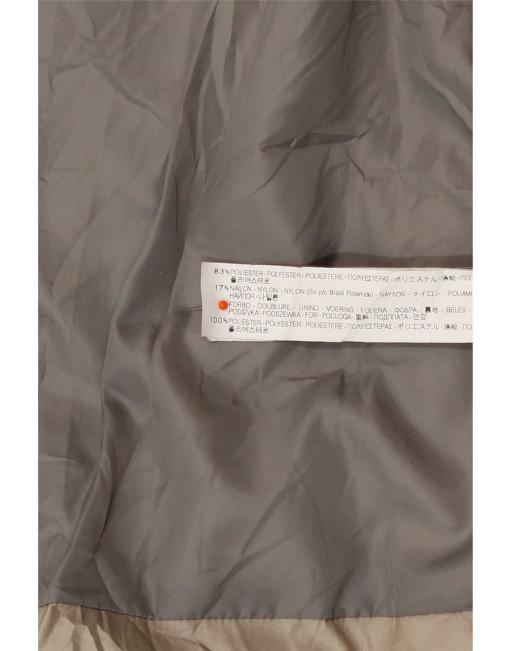 Zara Damen Wattierte Jacke UK 12 Medium Beige Polyester