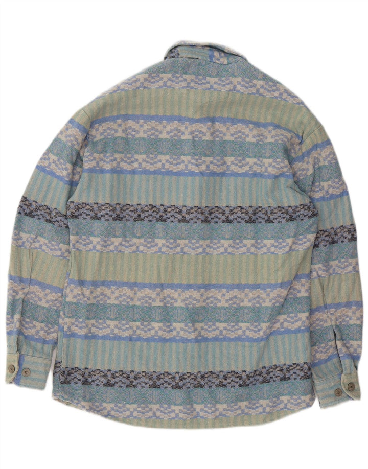 Jean Chatel Herren-Overshirt-Hemd, Größe 37/38, klein, mehrfarbig, geometrisch