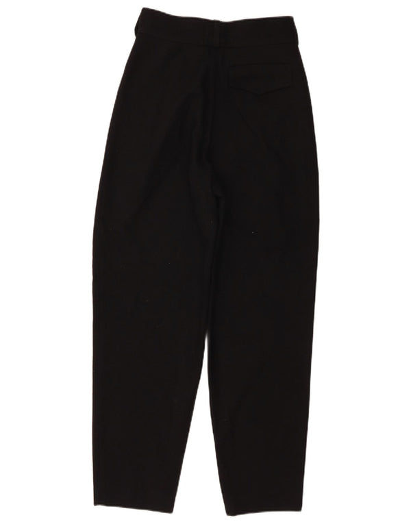 Rosanna Manzoni Damen-Freizeithose mit hoher Taille, Größe 40, Größe S, W24, L25, Schwarz