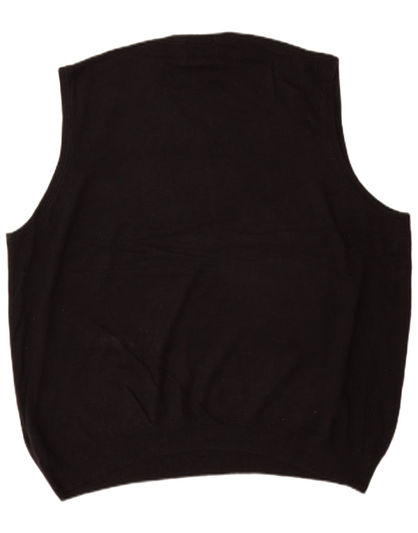 Marks & Spencer Herren Weste Tank Top XL Schwarz Baumwolle