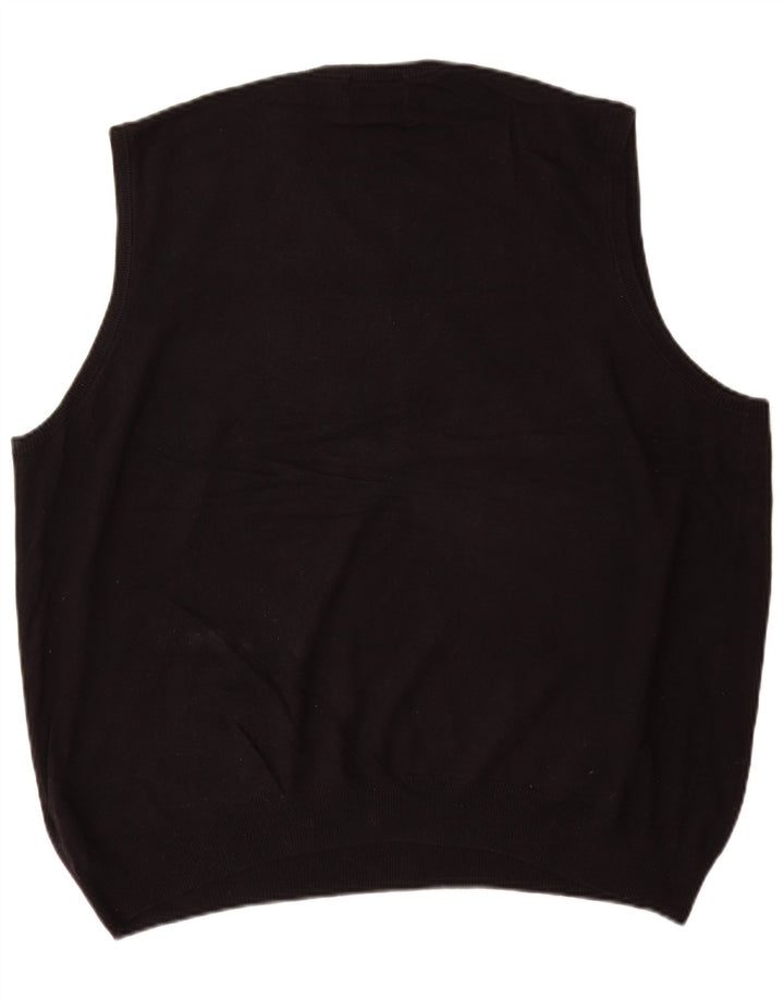 Marks & Spencer Herren Weste Tank Top XL Schwarz Baumwolle