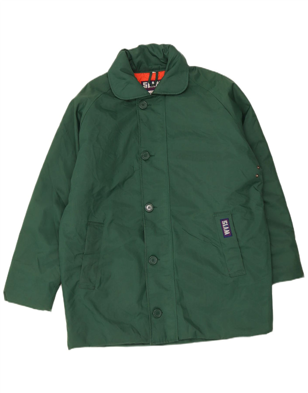 Slam gepolsterter Herrenmantel UK 38 Mittelgrünes Nylon