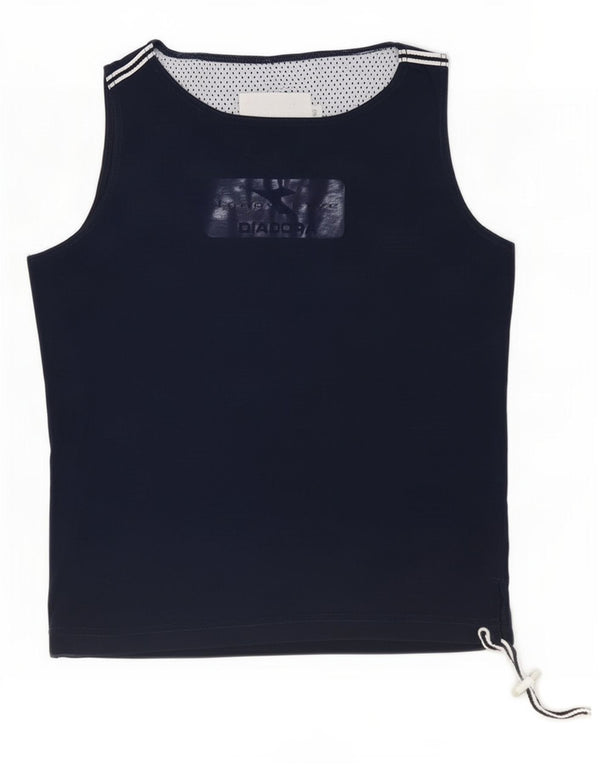 Diadora Damen Grafik-Trägershirt UK 6 XS Marineblau Baumwolle