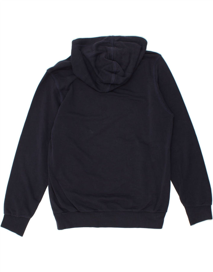 PUMA Mens Graphic Hoodie Jumper Medium Navy Blue Cotton | Vintage Puma | Thrift | Second-Hand Puma | Used Clothing | Messina Hembry 