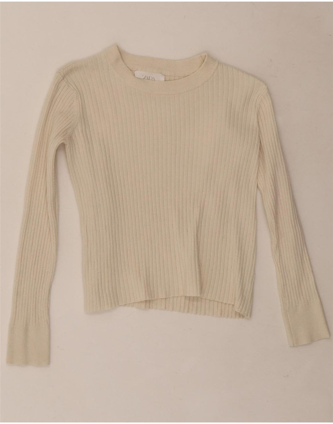 Zara Mädchen Top Langarm 13-14 Jahre Off White