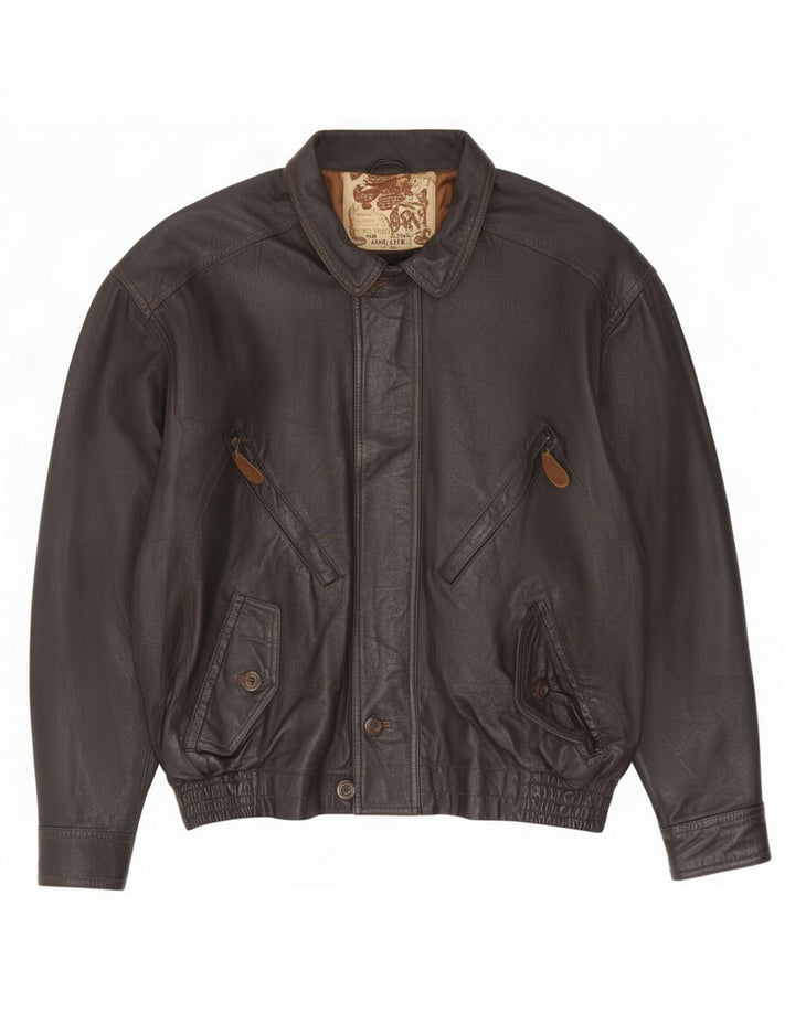 Creation Herren Lederjacke EU 48/50 Medium Schwarz