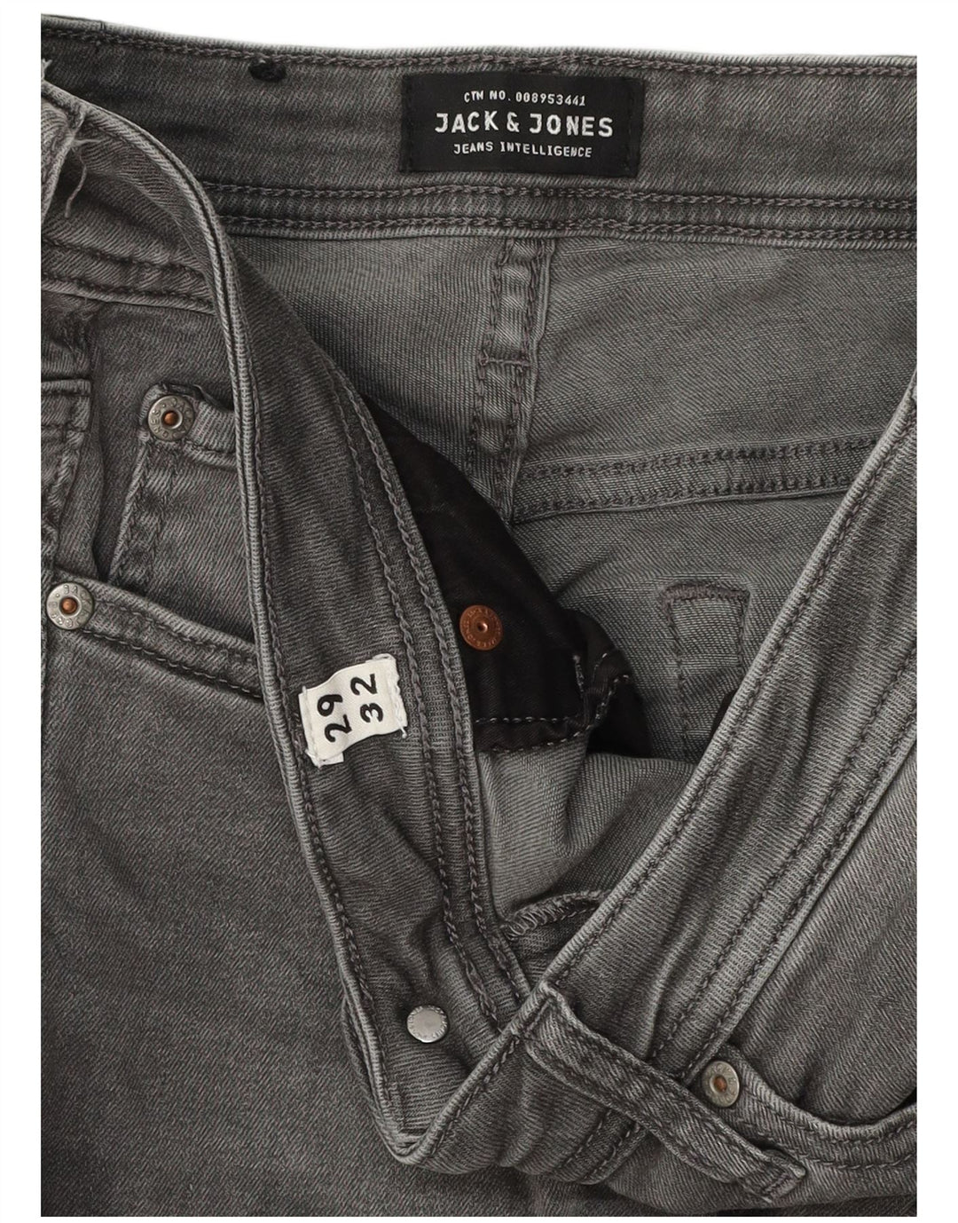 Jack & Jones Herren Liam Skinny Jeans W29 L30 Grau