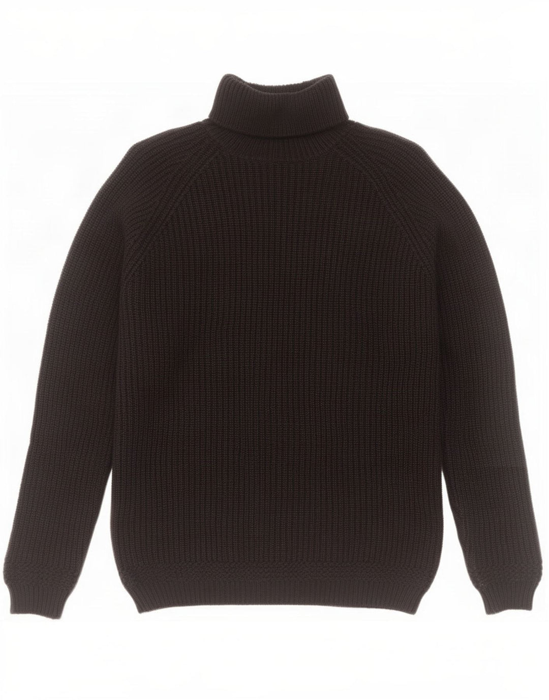 Rollkragenpullover für Herren von Zara, groß, aus schwarzer Baumwolle