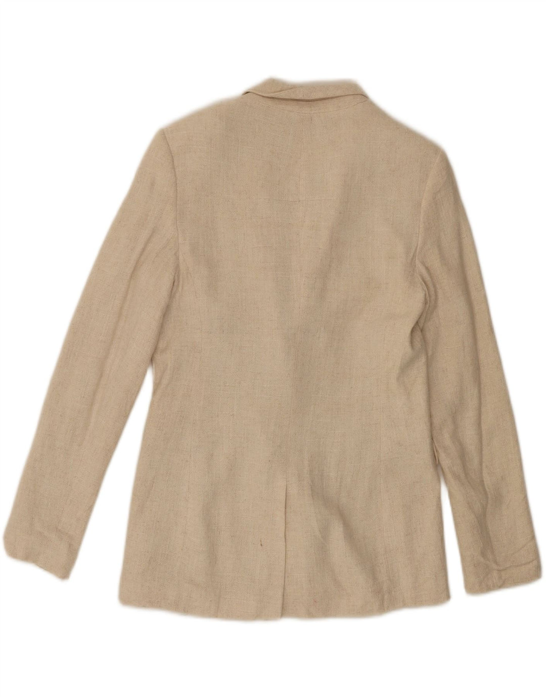 TOPSHOP Womens Double Breasted Blazer Jacket UK 8 Small Beige Viscose Vintage Topshop and Second-Hand Topshop from Messina Hembry 