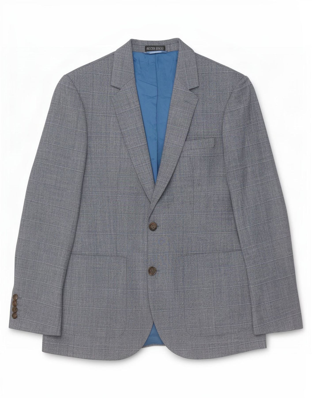 Marks & Spencer Herren-Blazer mit 2 Knöpfen, UK 38, mittelblau kariert