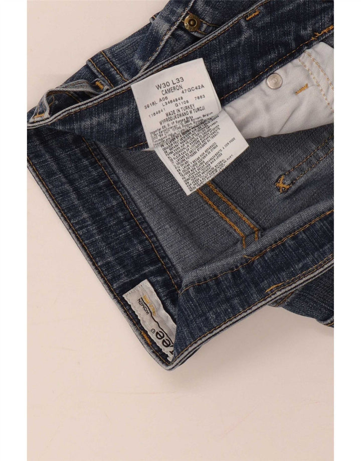 Lee Damen Cameron Denim Shorts W30 mittelblaue Baumwolle