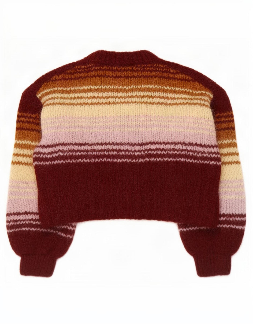 Zara Damen Crop Turtle Neck Pullover Pullover UK 10 Small Mehrfarbig