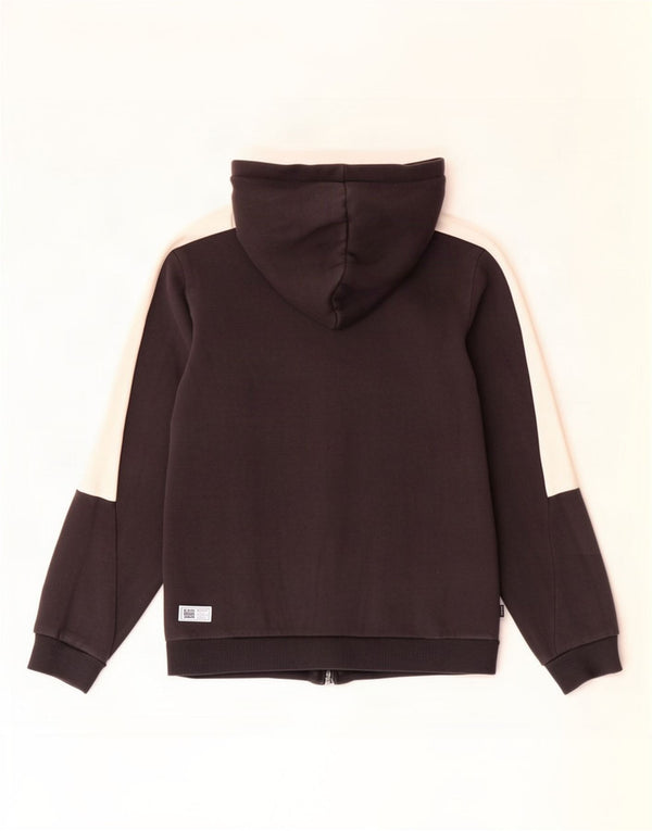 Puma Boys Graphic Zip Hoodie Sweater 13-14 Years Black Colourblock