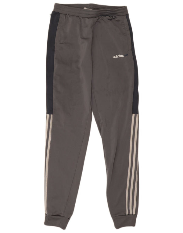 Adidas Jungen-Trainingshose, Jogginghose, 15–16 Jahre, W28, L31, Grau, Farbblock