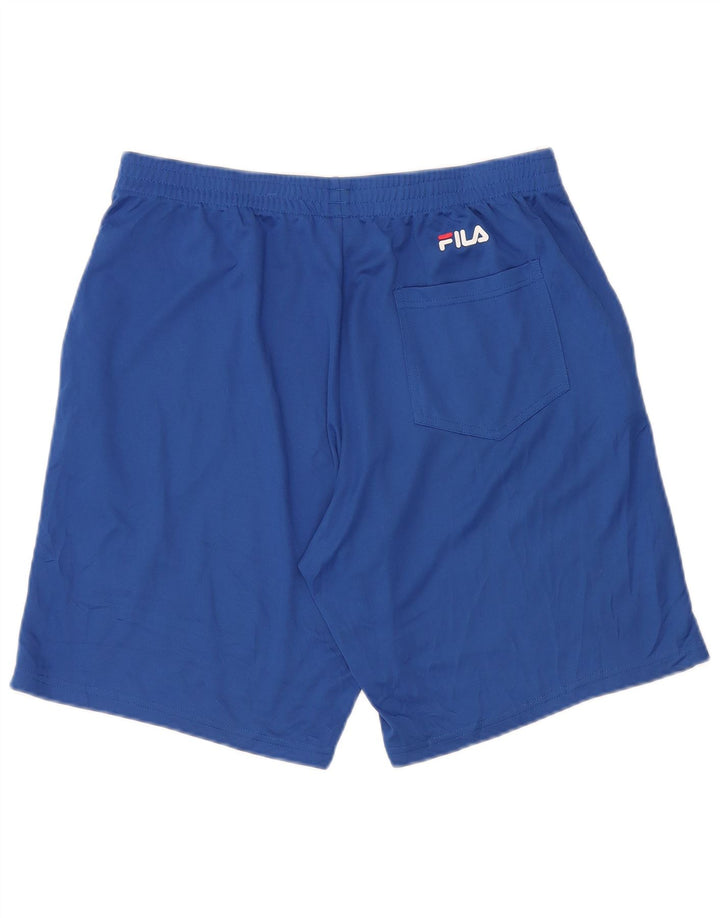 FILA Herren Sportshorts mit Grafik, groß, blau, Polyester