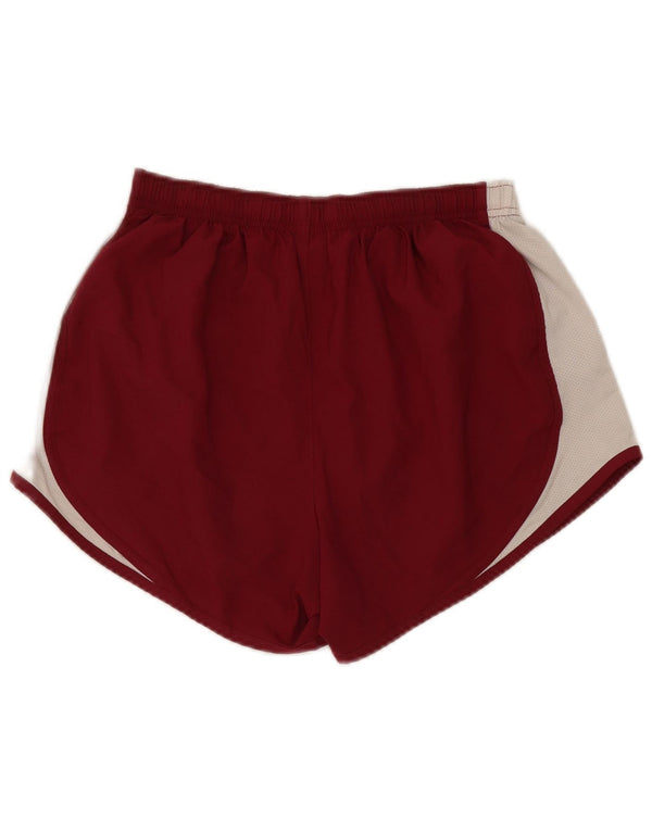Nike Damen Dri Fit Sport Shorts UK 10 Small Burgund Colorblock Polyester