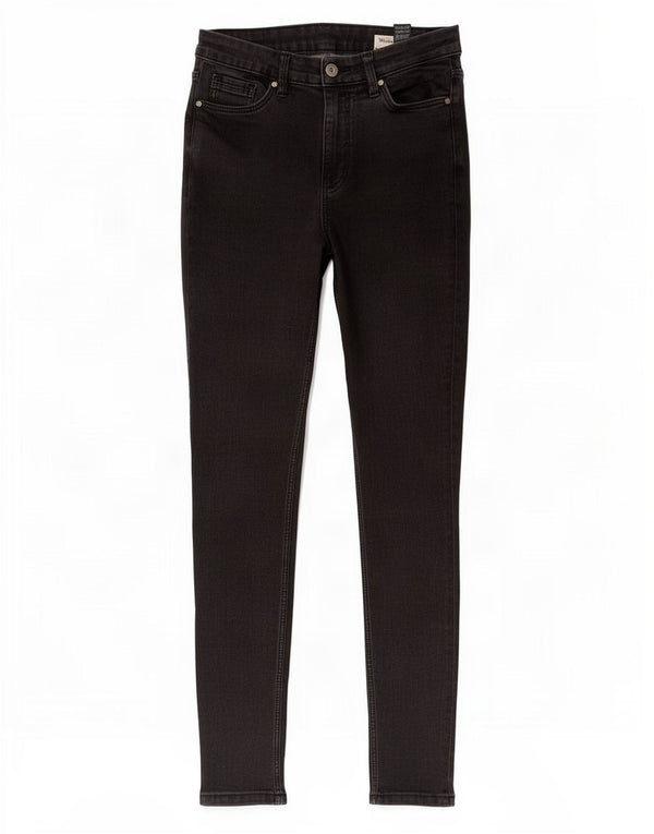 Marks & Spencer Damen The Ivy Skinny Jeans UK 10 Small W28 L26 Schwarz