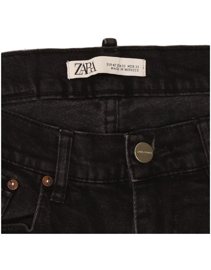 Zara Damen Skinny Jeans W32 L30 Schwarze Baumwolle