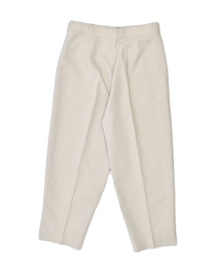 VINTAGE Womens Straight Casual Trousers W28 L23 Grey Cotton | Vintage | Thrift | Second-Hand | Used Clothing | Messina Hembry 