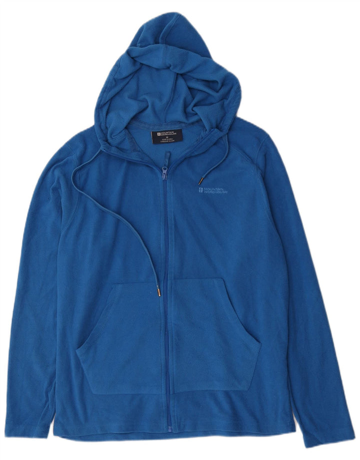 Mountain Warehouse Herren-Fleecejacke mit Kapuze, UK 38, Mittelblau, Polyester