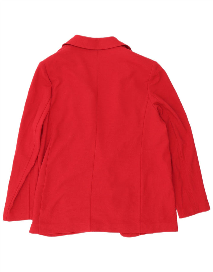 Marks & Spencer Offene Damen-Blazerjacke, UK 16, Größe L, Rot, Polyester