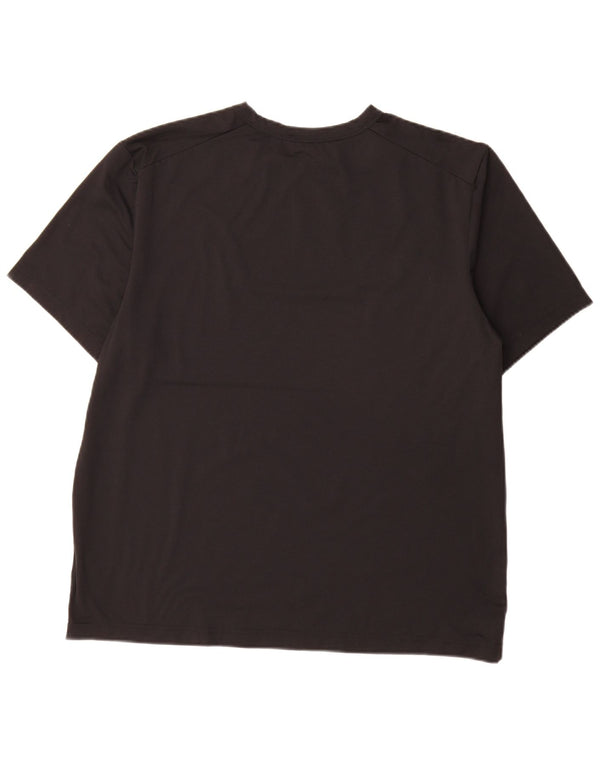 Nike Herren Dri Fit T-Shirt Top Large Schwarz Polyester