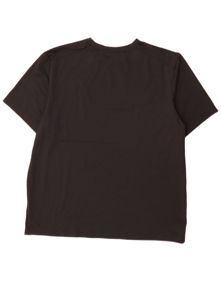 Nike Herren Dri Fit T-Shirt Top Large Schwarz Polyester