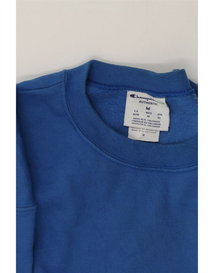 Champion Herren-Sweatshirt-Pullover aus mittelblauer Baumwolle