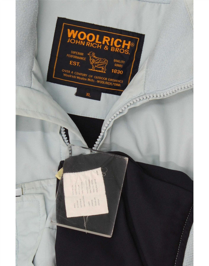 Woolrich Herren Bomberjacke UK 42 XL Blaues Nylon